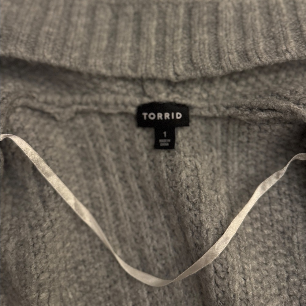 Torrid Charcoal Cable Knit Cardigan - Picture 3 of 3
